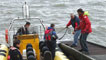 Landing at Flat Holm island