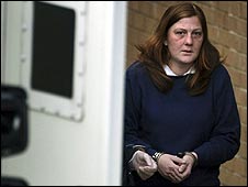 Karen Matthews leaving Dewsbury Police Sation ahead of her court appearence