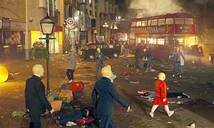 Doctor Who - Autons, aliens made of living plastic, take the shape of shop window dummies and attack London