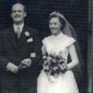 Mina and Tom on their wedding day