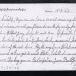 This is the actual postcard sent by Thomas James to the Lord Major of Belfast reprinted here with permission of PRONI