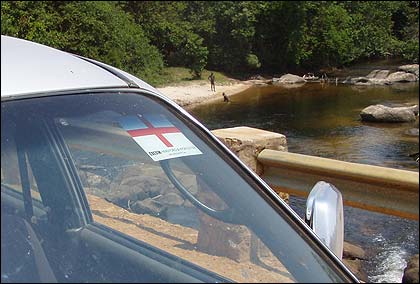 BBC Hereford & Worcester car sticker in Zambia