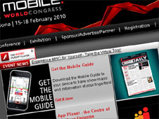 Screengrab of Mobile World Conference site