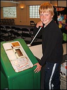 Using the can crusher