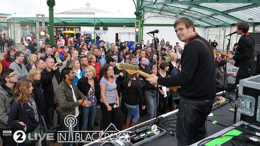Athlete in Blackpool performing for Dermot O'Leary