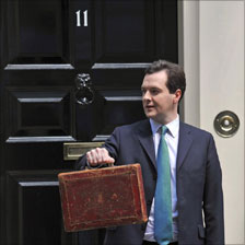 George Osborne with the Budget box