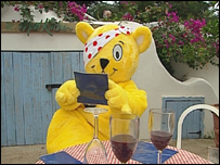 Pudsey relaxes at The Eden Project