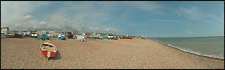 Deal beach with fishing boats.