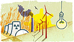 Illustration showing sources of energy