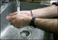 washing hands compulsively