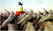 A procession of Iraqi troops