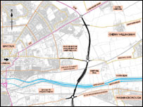 Lincoln Bypass Map