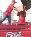 Unloading Coca Cola in North Korea