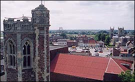 Picture: Archeologist exams foundations at Greyfriars Tower in King's Lynn