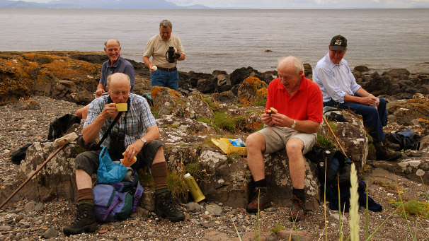 Eating lunch at Fisherton Gully