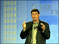 مائیکرو سوفٹ کے چیف ایگزیگیٹو بل گیٹس 