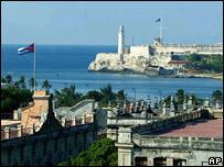 Vista da baía de Havana, em Cuba