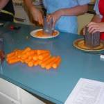 Students Making Mock Apricot Tarts.