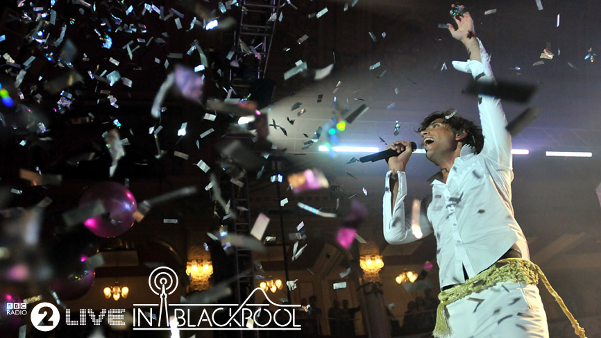 Mika performing at Radio 2 Live In Blackpool