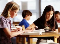 Students studying