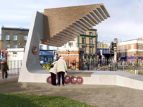 Proposed memorial at Bethnal Green Underground