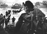 British troops landed on Sword beach in the face of fierce but short-lived German opposition, then pushed quickly inland