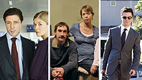 L-R: Aidan Gillen, Rosamund Pike, Joseph Mawle, Anna Maxwell-Martin and Dominic Cooper star in Dominic Savage's Freefall