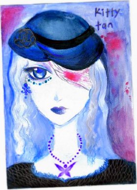 Scarlet and mistyblue