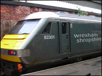 A Wrexham and Shropshire train at Shrewsbury station