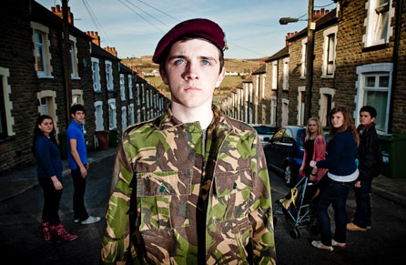 Production photo taken from the National Youth Theatre of Wales' No Other Day Like Today © Sean Malyon