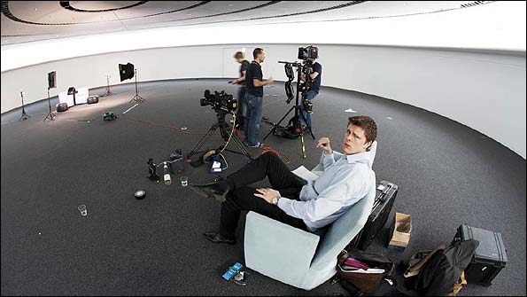 Waiting to conduct the interview