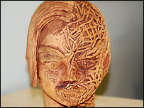 Sculpture of a Cyborg head