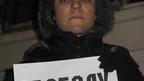 Пикетчик у станции метро "Ленинский проспект"