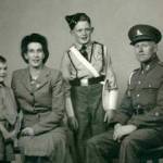 Family Photo During my Fathers Leave. My Brother in his Boys Brigade Uniform. I was about six years old and my brother would be about 12 years old.