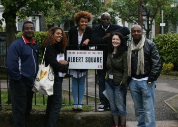 Crew in Albert Sq