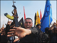 Sadr kentinde göstericiler