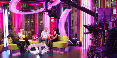 Ian Botham in the studio