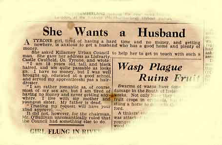 1937 newspaper cutting from Daily Sketch