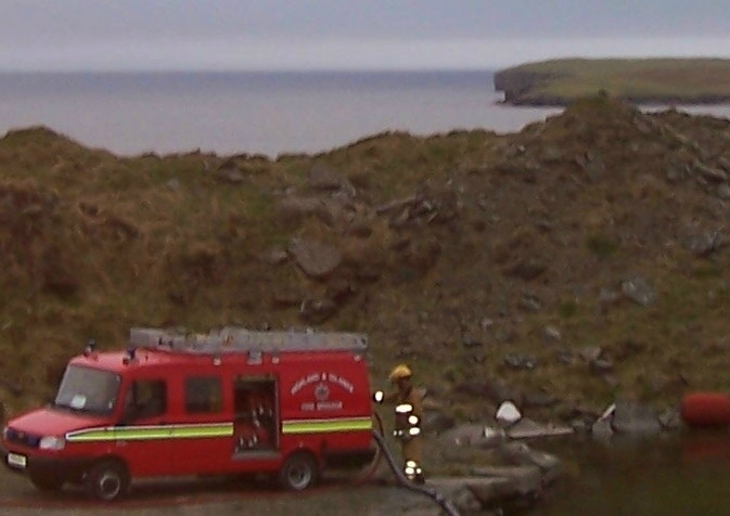 Our retained firefighters traing at the quarry