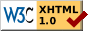 W3C Valid XHTML 1.0 Strict label