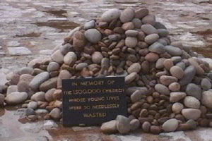 Denise visits a memorial