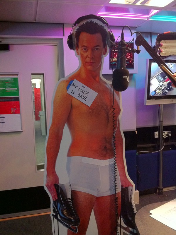 Comedy Dave in his boxers