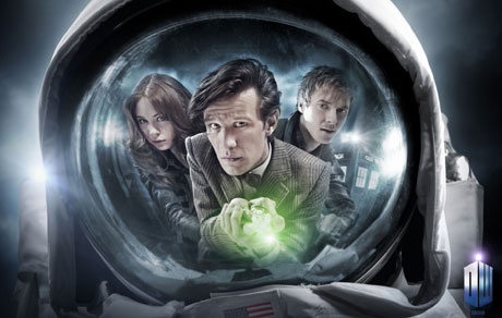 Amy Pond (Karen Gillan), The Doctor (Matt Smith) and Rory (Arthur Darvill)