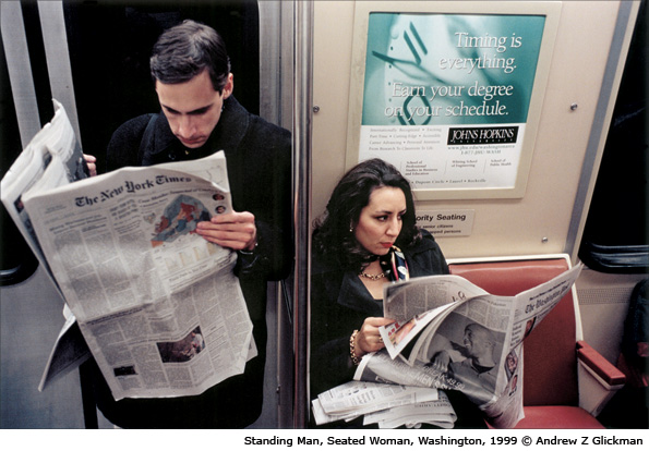 Standing Man, Seated Woman, Washington. Photo by Andrew Z Glickman
