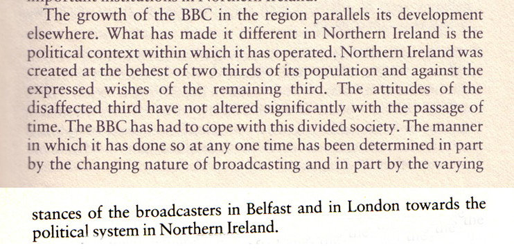 Rex Cathcart - The Most Contary Region: The BBC in Northern Ireland 1924-1984, Blackstaff Press, 1984