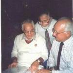 Alf White, Ted Hull and Ron Goldstein at 166 Squadron reunion on 1st September 1996