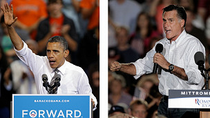 Hai ông Obama và Romney 