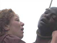 Historical reconstruction, actors recreate the hanging of the slaves involved in the uprising
