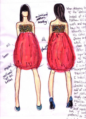 Mexican inspired puffball dress