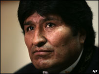 O presidente da Bolívia, Evo Morales